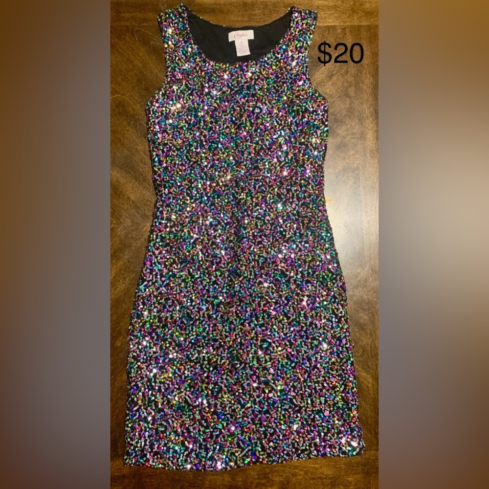 Candie’s Rainbow Sequin Mini Dress